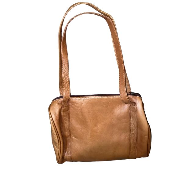 Columbian Leather Genuine Leather Shoulder boho Bag with two strap handle Brown - Picture 3 of 7